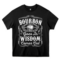 Black bourbon goes in wisdom comes out funny whiskey lover gift premium t sh Heavy Core Tee - linhVisuals