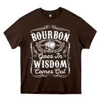 Chocolate Brown bourbon goes in wisdom comes out funny whiskey lover gift premium t sh Heavy Core Tee - linhVisuals