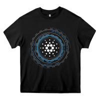 Black cardano ada crypto cryptocurrency t shirt Heavy Core Tee - linhVisuals