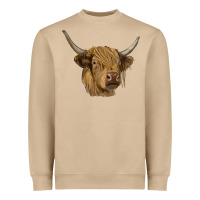 Mushroom highland cow Heavyweight Sweatshirt - RanaPortraitStore