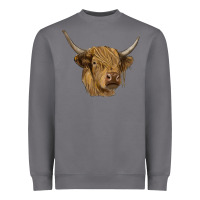 Storm highland cow Heavyweight Sweatshirt - RanaPortraitStore