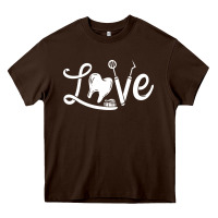 Chocolate Brown dentistry dentist dental assistant dental hygienist gift pullover hood Heavy Core Tee - linhVisuals