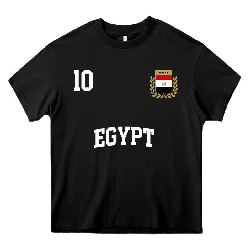 Egypt Team Sports Number 10 Soccer Egyptian Flag T Shirt Heavy Core Tee by linhVisuals | Teevron