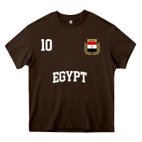 Chocolate Brown egypt team sports number 10 soccer egyptian flag t shirt Heavy Core Tee - linhVisuals