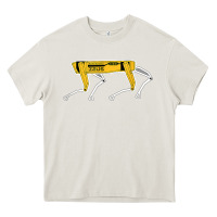 Cream dynamics robot dog spot for boston militaries t shirt Heavy Core Tee - linhVisuals