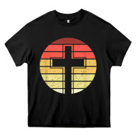 Black jesus cross retro style vintage t shirt Heavy Core Tee - linhVisuals