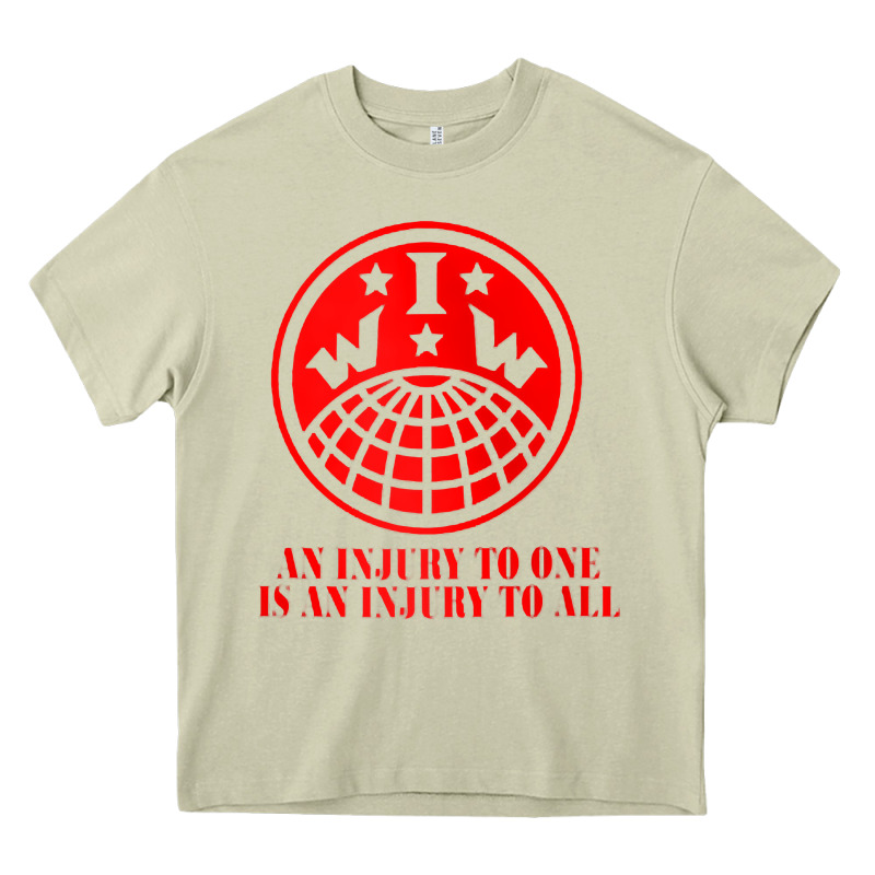 Iww Injury One Is Injury To All Front And Back Red Zip Hoodie Heavy Core Tee by linhVisuals | Teevron