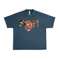 Midnight Navy mom cow Urban Heavy Tee - CowhideDigitalArt