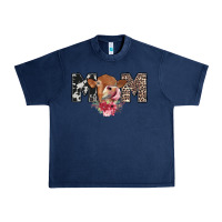 Navy mom cow Urban Heavy Tee - CowhideDigitalArt