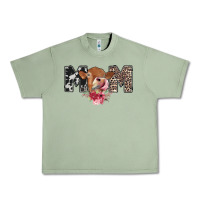 Oil Green mom cow Urban Heavy Tee - CowhideDigitalArt