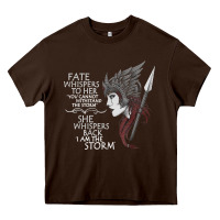 Chocolate Brown fate whispers to her you cannot withstand the storm t shirt Heavy Core Tee - linhVisuals