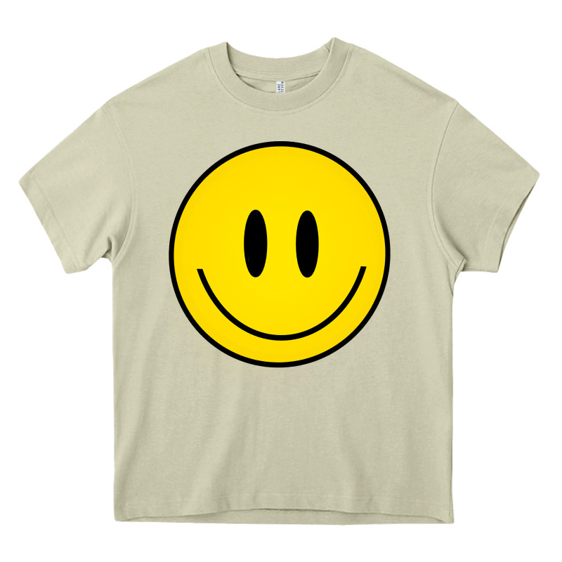 Retro Happy Vibe Smiley Face Happy Face Graphic Sweatshirt Heavy Core Tee by linhVisuals | Teevron