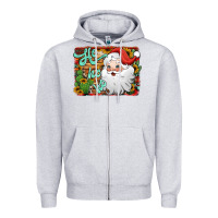 Heather Grey ho ho ho santa claus Zipper Hoodie - Jasminsmagicworld