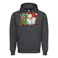 Smoke ho ho ho santa claus Zipper Hoodie - Jasminsmagicworld
