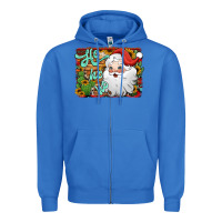 True Royal ho ho ho santa claus Zipper Hoodie - Jasminsmagicworld