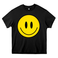 Black retro happy vibe smiley face happy face graphic sweatshirt Heavy Core Tee - linhVisuals