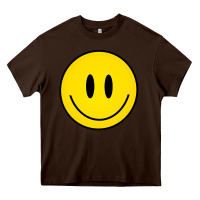 Chocolate Brown retro happy vibe smiley face happy face graphic sweatshirt Heavy Core Tee - linhVisuals