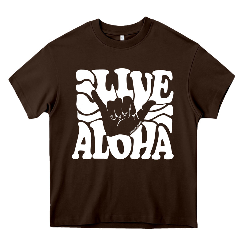 Vintage Live Aloha State Hawaiian Islands Shaka Hawaii Maui Pullover H Heavy Core Tee by linhVisuals | Teevron