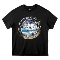 Black funny women want me, fish fishing fear t shirt Heavy Core Tee - linhVisuals