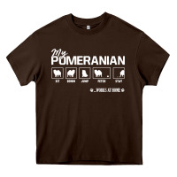 Dog Pomeranian Cute Dog Puppy Pet Black Paw Heavy Core Tee | Teevron