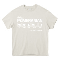 Cream dog pomeranian cute dog puppy pet black paw Heavy Core Tee - linhVisuals