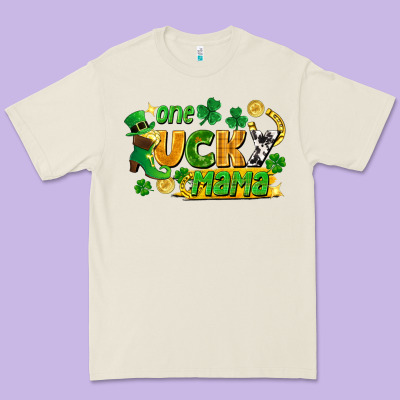 One Lucky Mama Premium Tee Designed By Fadigitalartstudio