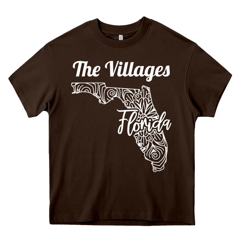 The Villages Fl   Florida City Mandala T Shirt Heavy Core Tee by linhVisuals | Teevron