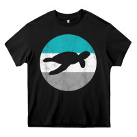 Black sea turtle retro gift for men or boys t shirt Heavy Core Tee - linhVisuals
