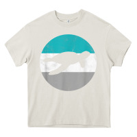 Cream sea turtle retro gift for men or boys t shirt Heavy Core Tee - linhVisuals
