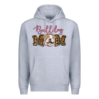 Heather Grey Bulldog Mom Premium Hoodie - Jasminsmagicworld