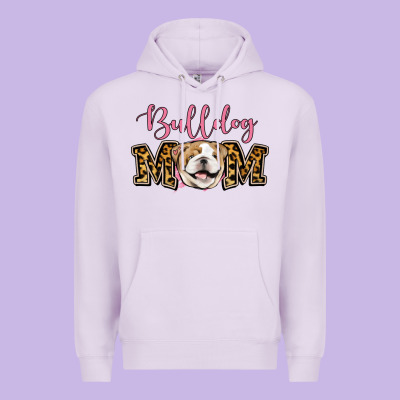 Bulldog Mom Premium Hoodie Designed By Jasminsmagicworld
