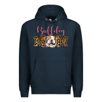 Navy Bulldog Mom Premium Hoodie - Jasminsmagicworld