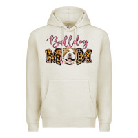 Oatmeal Heather Bulldog Mom Premium Hoodie - Jasminsmagicworld