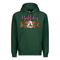 Sports Green Bulldog Mom Premium Hoodie - Jasminsmagicworld