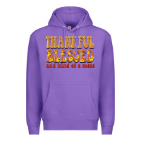 Purple thankful blessed and kind of a mess Premium Hoodie - BarkalooDesign