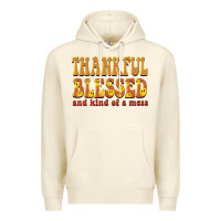 Sandshell thankful blessed and kind of a mess Premium Hoodie - BarkalooDesign