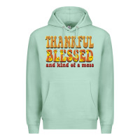 Seafoam thankful blessed and kind of a mess Premium Hoodie - BarkalooDesign