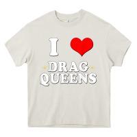 Cream i love drag queens  i heart drag queens t shirt Heavy Core Tee - linhVisuals