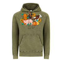 Vintage Olive Farm Life Fall Pig Cow Rooster Vintage Hoodie - Artiststas