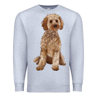 Heather Grey cockapoo Premium Sweatshirt - RanaPortraitStore