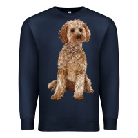 Navy cockapoo Premium Sweatshirt - RanaPortraitStore