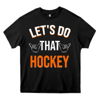 Black Lets Do That Hockey Heavy Core Tee - linhVisuals