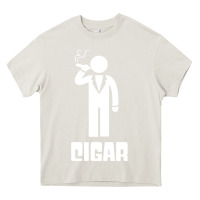 Cream cigar smoker Heavy Core Tee - linhVisuals