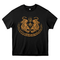 Twin Tiger Sak Yant Tattoo Muay Thai Thailand Martial Art Tank Top Heavy Core Tee | Teevron