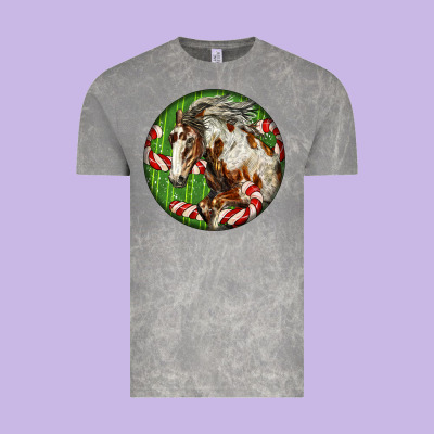 Horse Christmas Vintage Tee Designed By Lillyallendesigns