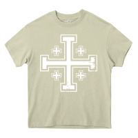 Mossy crusader cross of jerusalem knights templa Heavy Core Tee - linhVisuals