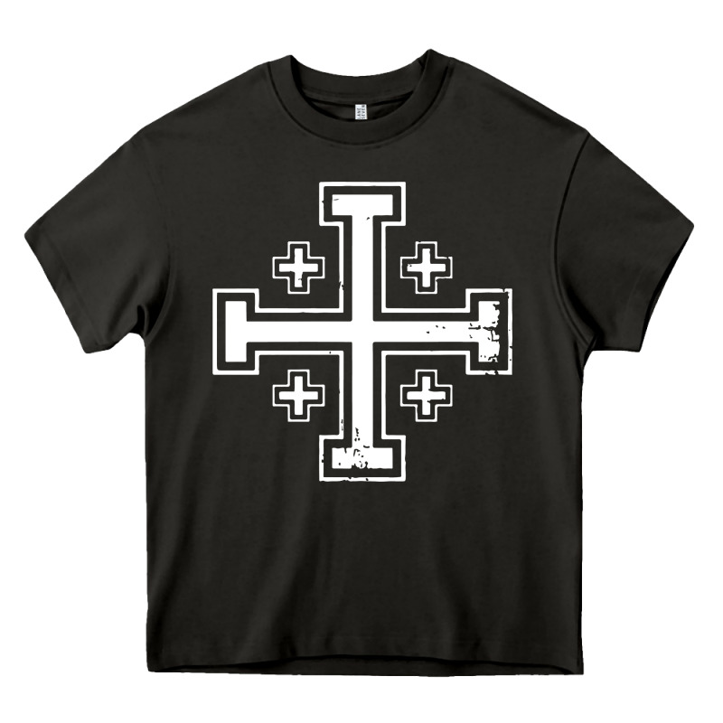 Crusader Cross Of Jerusalem Knights Templa Heavy Core Tee by linhVisuals | Teevron