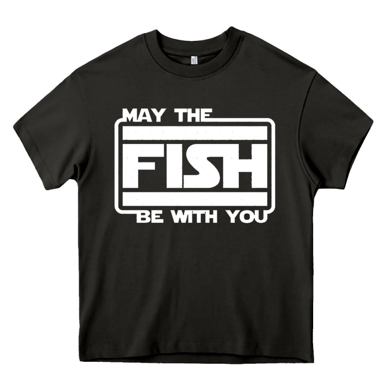 May The Fish Be With You Fishing3 Heavy Core Tee by linhVisuals | Teevron