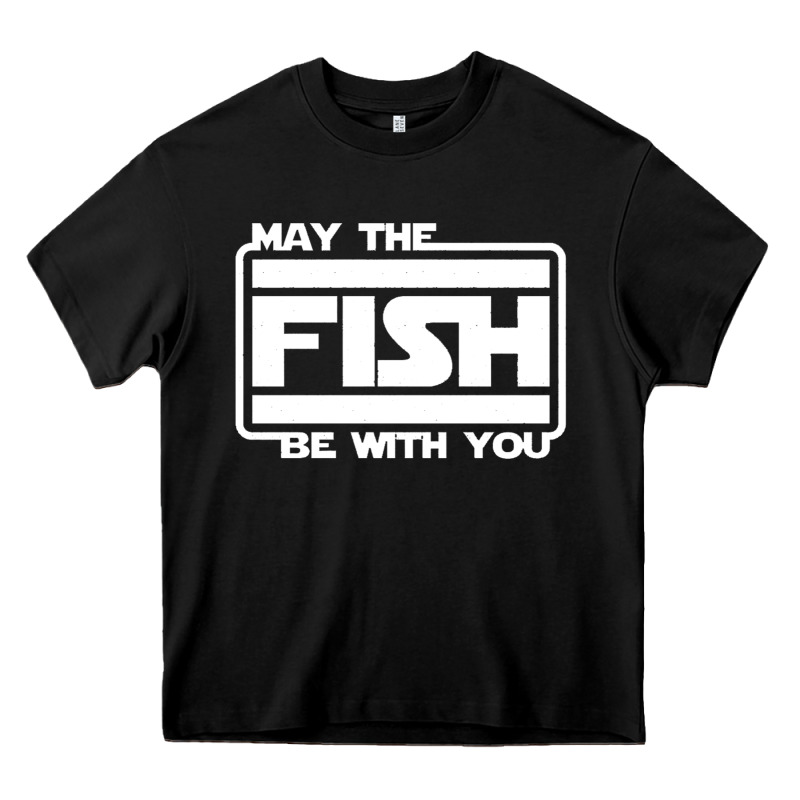 May The Fish Be With You Fishing3 Heavy Core Tee by linhVisuals | Teevron