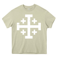 Mossy crusader cross of jerusalem Heavy Core Tee - linhVisuals